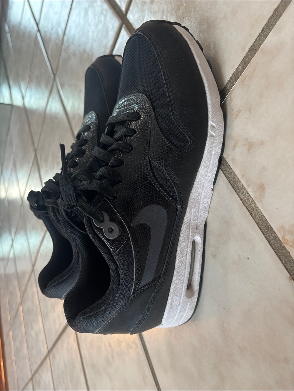 Nike Black and White Low-Top Air Sneaker